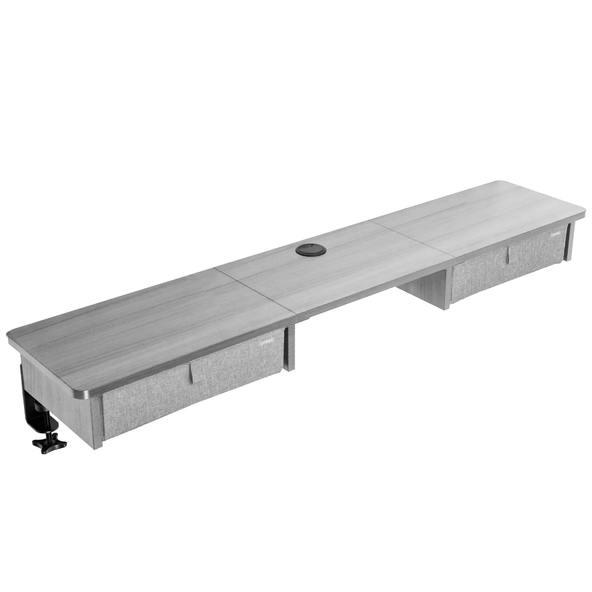 Duronic DD3 GY Planche de 120 cm avec 2 Tiroirs pour Bureau | Compatible avec Plateaux TT120 TT140 TT160 de Duronic | Structure réglable en Hauteur Vendue séparément TM51 ou TM61 | Gris | MDF – Image 2